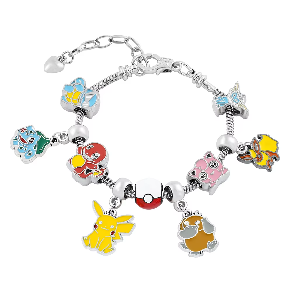 HK Gold Plated Bracelet with Charms - High-Quality Kawaii Jewelry for Women & Girls