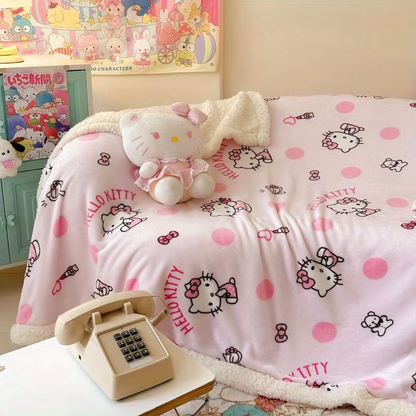 HK Plush Reversible Throw Blanket – Ultra-Soft, Cozy Fleece for Couch & Bed, All-Season Comfort!