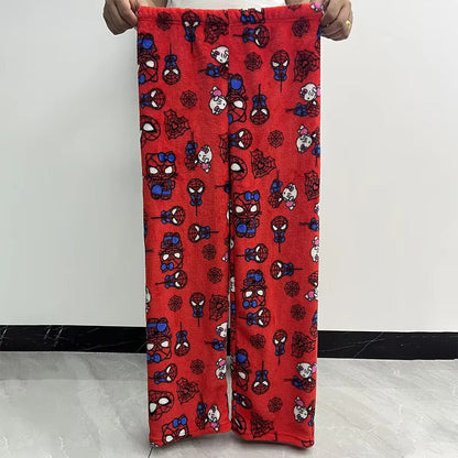 Lockere Pyjamahose aus Baumwollsamt von H.Kitty x Spider-Man 