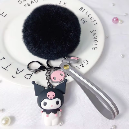 Kitty & Friends Keychain - Cute Kuromi, Melody & Cinnamoroll Pendant Gift