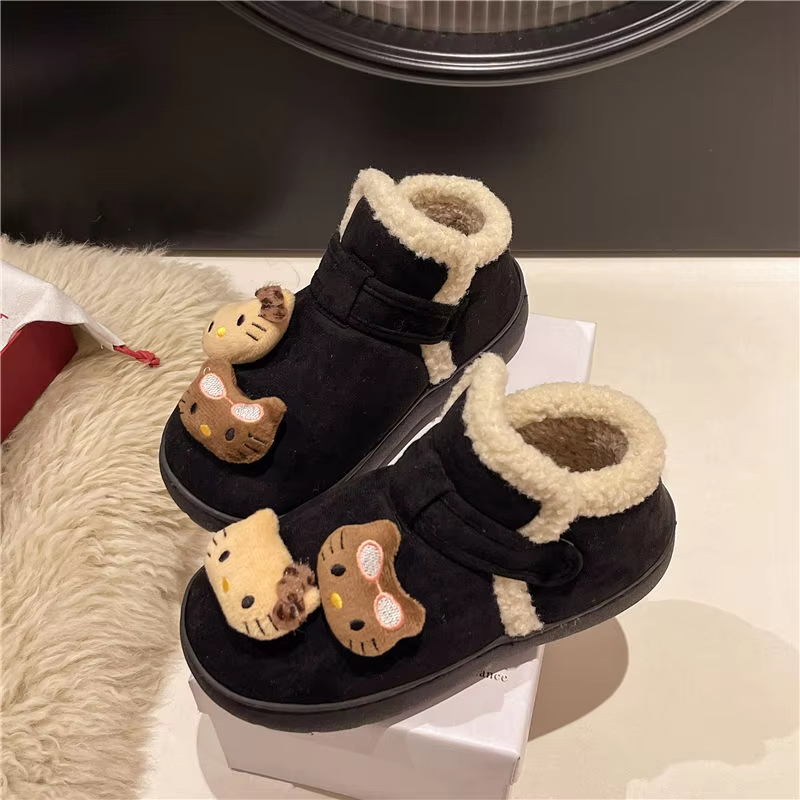 HK Plush Snow Boots – Cute Cartoon Short Boots, Warm & Cozy Girl's Gift