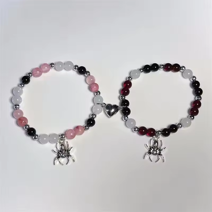 Spider Matching Couple Beaded Bracelet