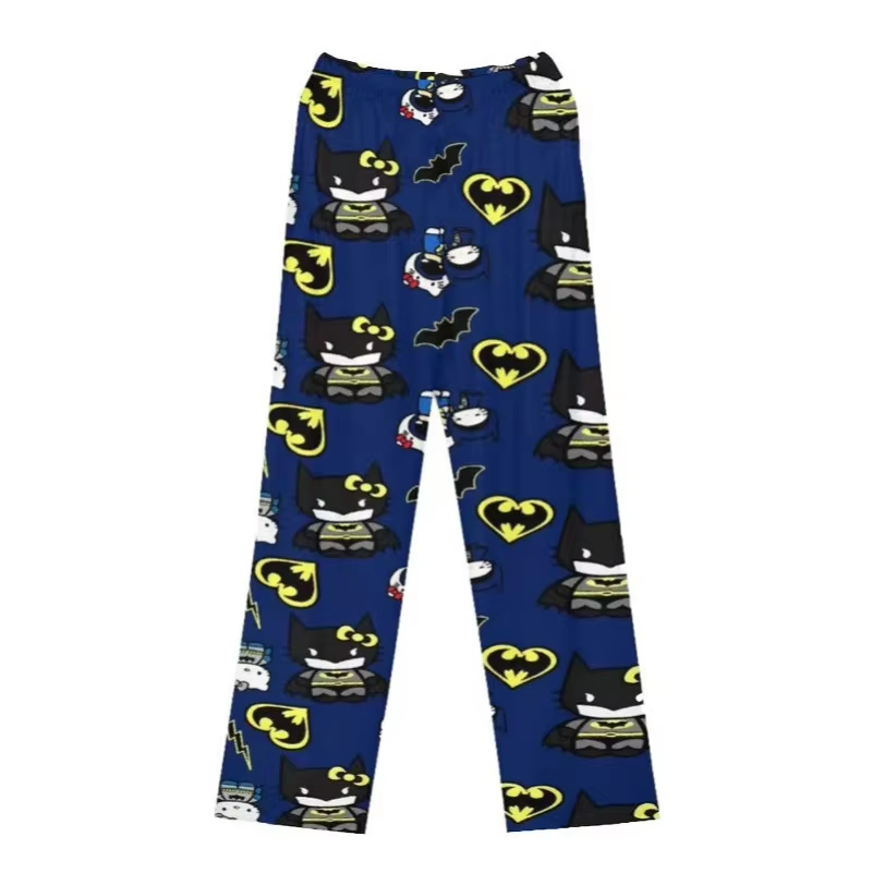 Cartoon Lounge Pants – Kitty, Spider-Man, Bat-man Pajama Trousers for Women & Girls