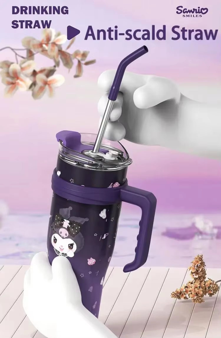 Sanrio Family Thermos Big MAC Straw Cup – Hello Kitty, Kuromi & Friends