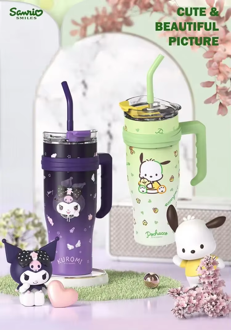 Sanrio Family Thermos Big MAC Straw Cup – Hello Kitty, Kuromi & Friends