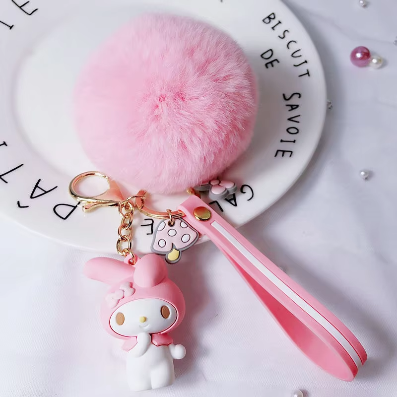 Kitty & Friends Keychain - Cute Kuromi, Melody & Cinnamoroll Pendant Gift