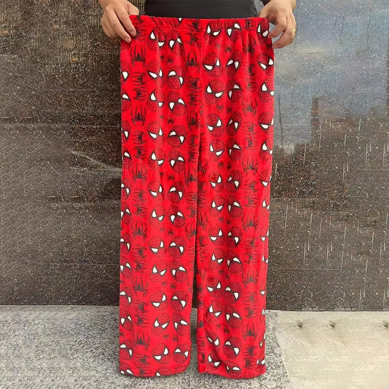 Cotton Velvet H.Kitty x Spider-man Loose Pajama Pants