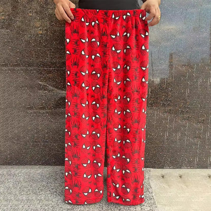 Lockere Pyjamahose aus Baumwollsamt von H.Kitty x Spider-Man 