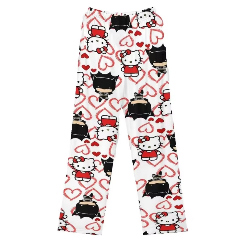 Cartoon Lounge Pants – Kitty, Spider-Man, Bat-man Pajama Trousers for Women & Girls