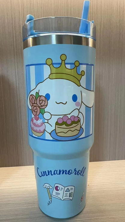 Kitty 900ml Thermos – Sanrio Kuromi & Cinnamoroll High-Capacity Stainless Steel Vacuum Coffee Cup