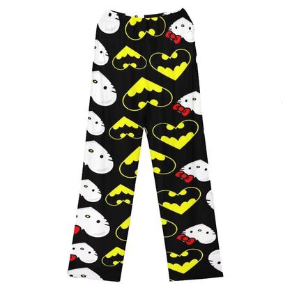 Cartoon Lounge Pants – Kitty, Spider-Man, Bat-man Pajama Trousers for Women & Girls