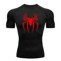 Black w/red spider print