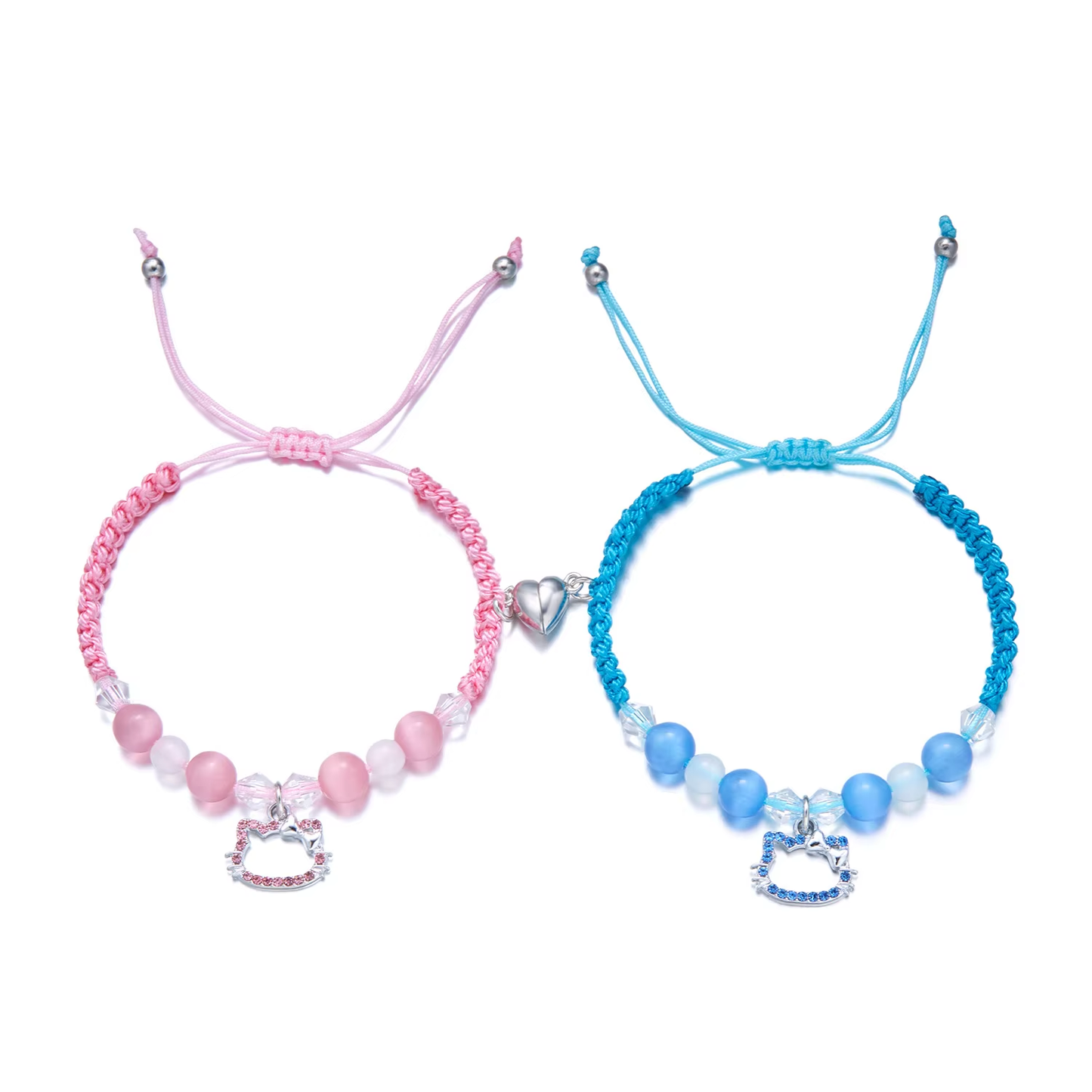 Bat & Hello Kitty Matching Bracelets - Perfect Halloween & Christmas Gift for BFFs & Family