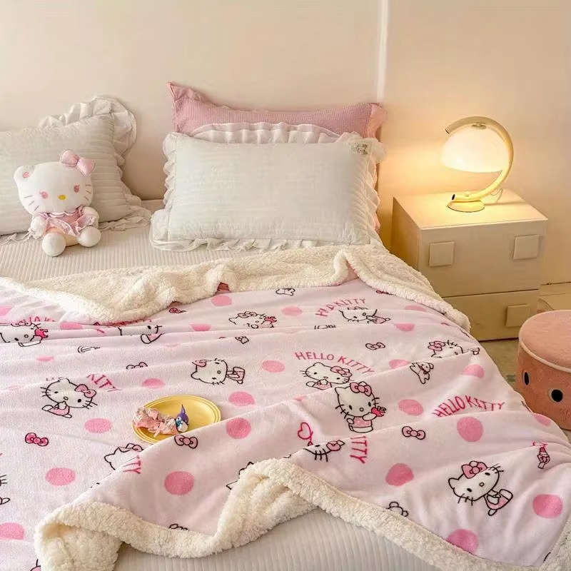 HK Plush Reversible Throw Blanket – Ultra-Soft, Cozy Fleece for Couch & Bed, All-Season Comfort!