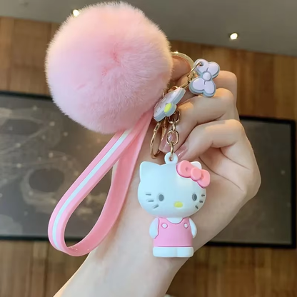 Kitty & Friends Keychain - Cute Kuromi, Melody & Cinnamoroll Pendant Gift