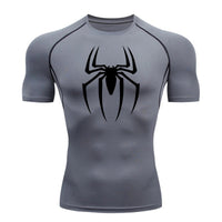 Gray w/black spider print