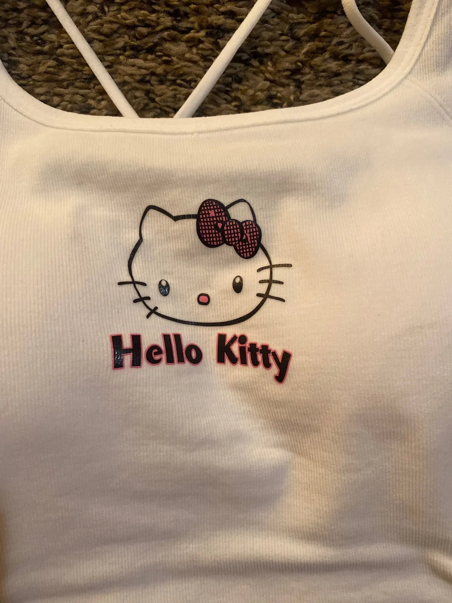 Hello Kitty Cross Back Tank Top with Chest Pads - 3 Variants