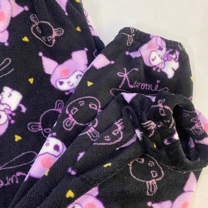 Sanrio-Pyjamahose: HK, Melody &amp; Kuromi – Flanell, locker und dick