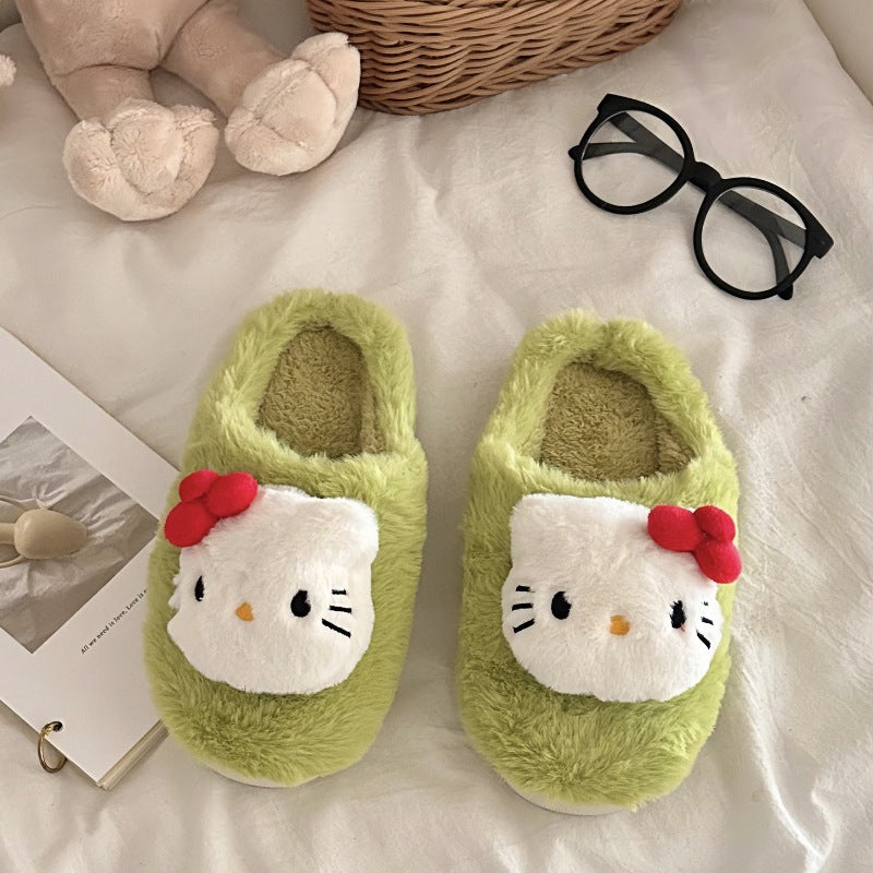 Hello Kitty Fleece-Lined Plush Slippers