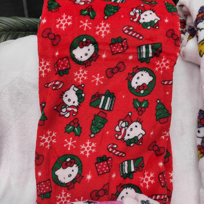 H. Kitty Christmas Pajama Set – Cozy Pants + Fluffy Slippers!