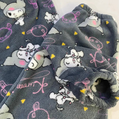 Sanrio-Pyjamahose: HK, Melody &amp; Kuromi – Flanell, locker und dick