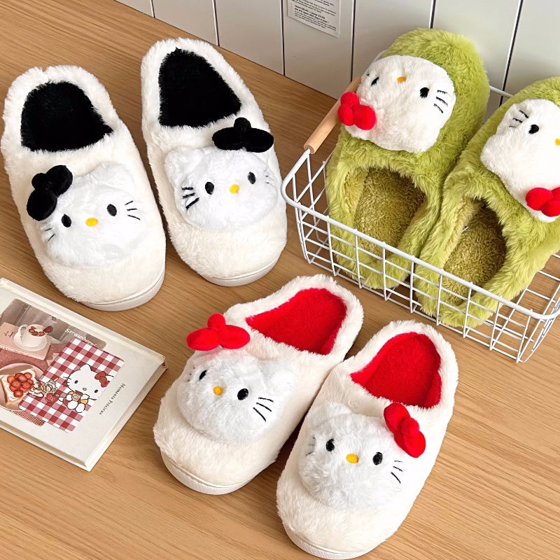 Hello Kitty Fleece-Lined Plush Slippers