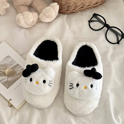 Hello Kitty Fleece-Lined Plush Slippers