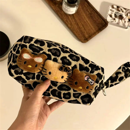 H.Kitty  Handbag Leopard Makeup Bag