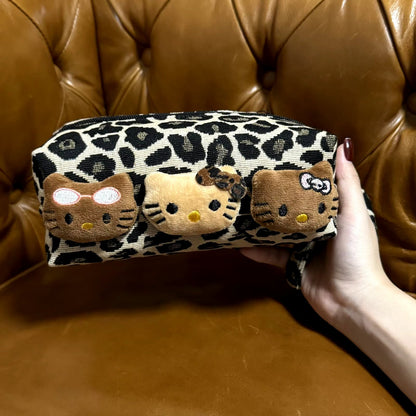 H.Kitty  Handbag Leopard Makeup Bag