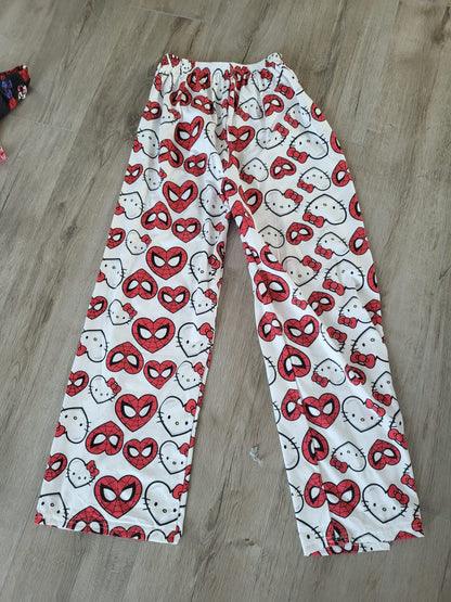 Hello Kitty x Spiderman Cotton Loose Pajama Pants