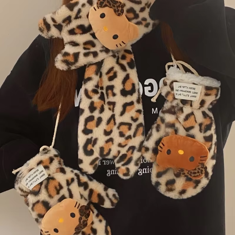 HK Plush Scarf – Cute College Style Winter Accessory, Windproof & Perfect Gift for Students