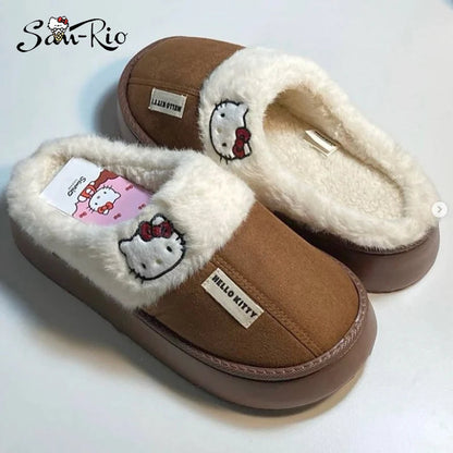 HK Plush Slippers Winter Cosy Warm Slippers