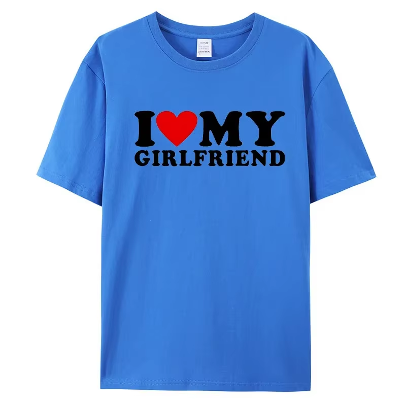 'I Love My Girlfriend' Graphic Tee – Soft, Stylish & Comfy Casual T-Shirt for Men