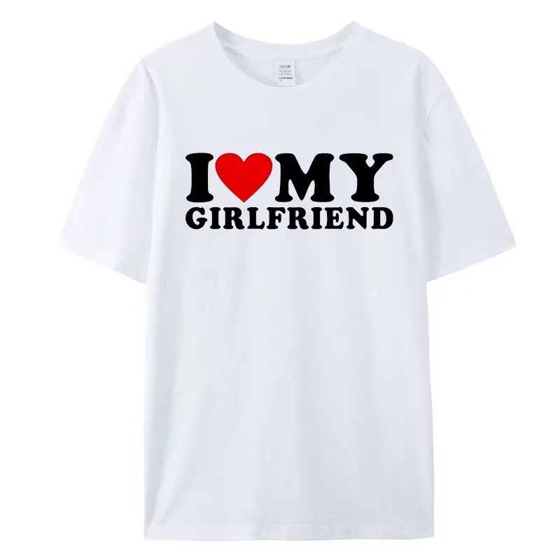 'I Love My Girlfriend' Graphic Tee – Soft, Stylish & Comfy Casual T-Shirt for Men