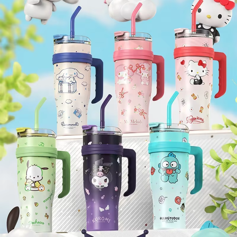 Sanrio Family Thermos Big MAC Straw Cup – Hello Kitty, Kuromi & Friends