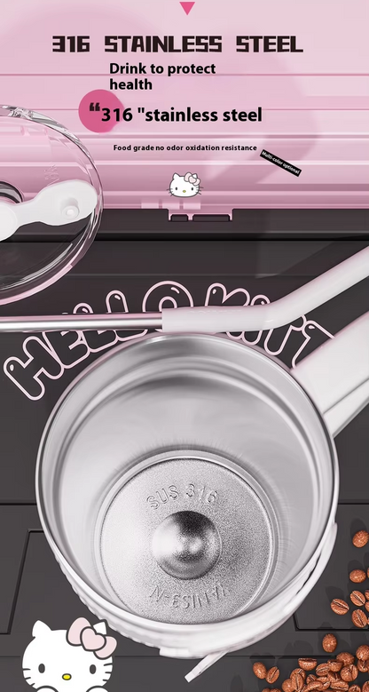 Vacuum Cup – Cute  Kitty, Kuromi & Lots-O'-Huggin' Bear Designs, Best-Selling Kawaii Kettle Cup