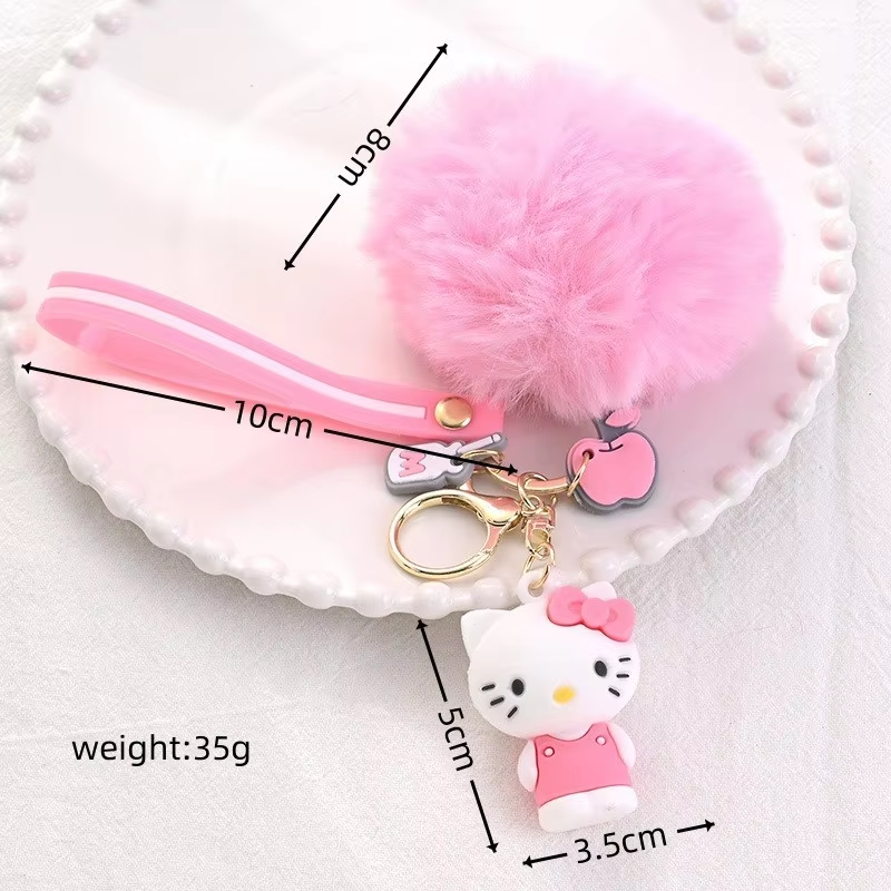 Kitty & Friends Keychain - Cute Kuromi, Melody & Cinnamoroll Pendant Gift