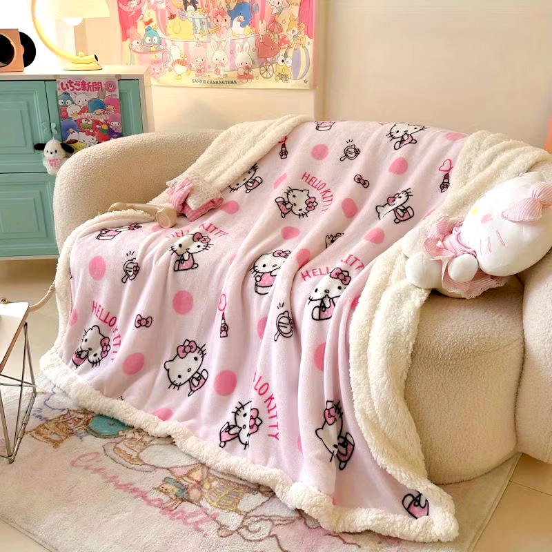 HK Plush Reversible Throw Blanket – Ultra-Soft, Cozy Fleece for Couch & Bed, All-Season Comfort!