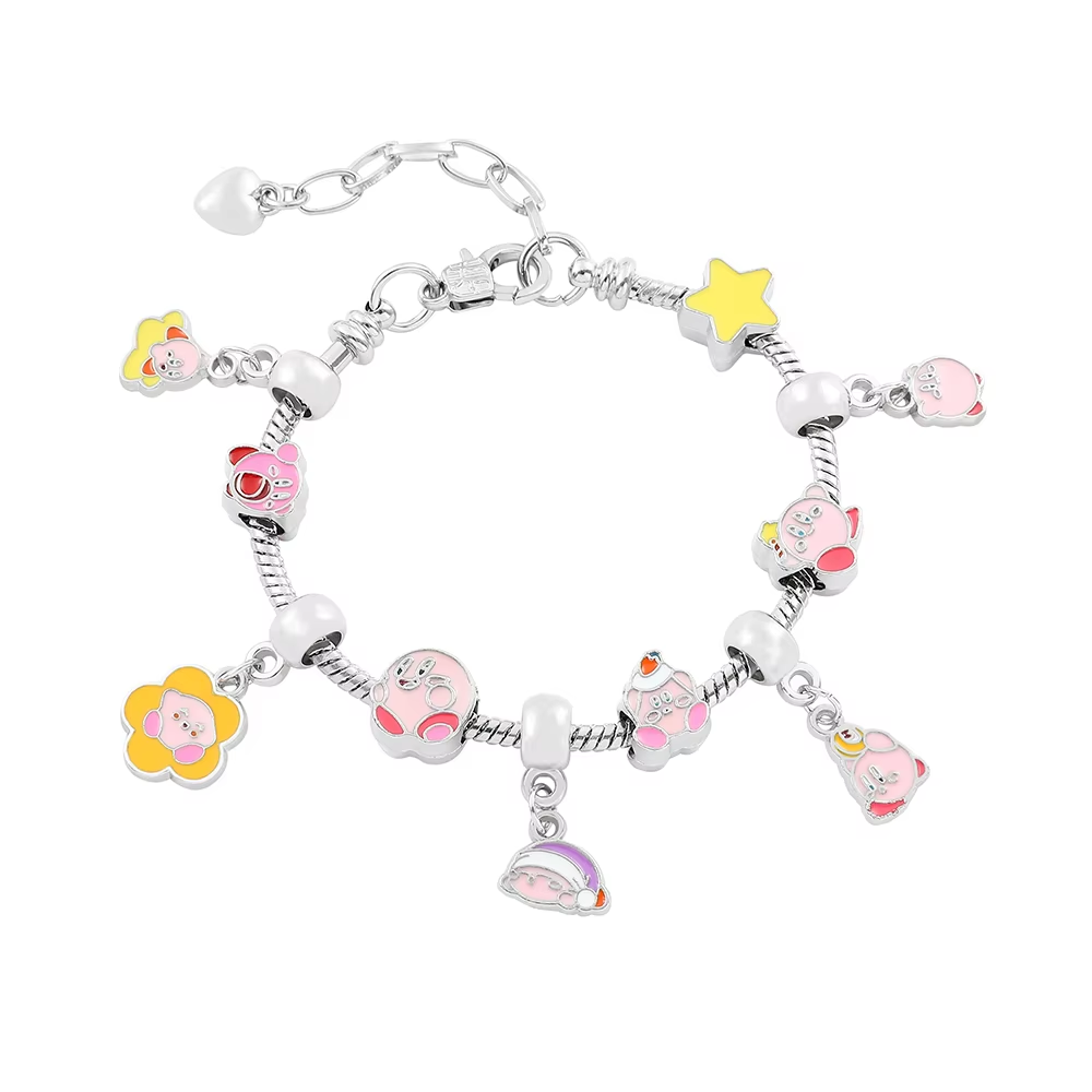 HK Gold Plated Bracelet with Charms - High-Quality Kawaii Jewelry for Women & Girls