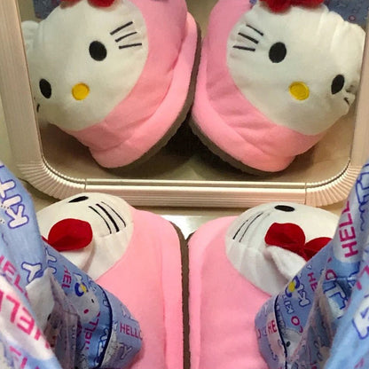 HK Big Head Plush Slippers