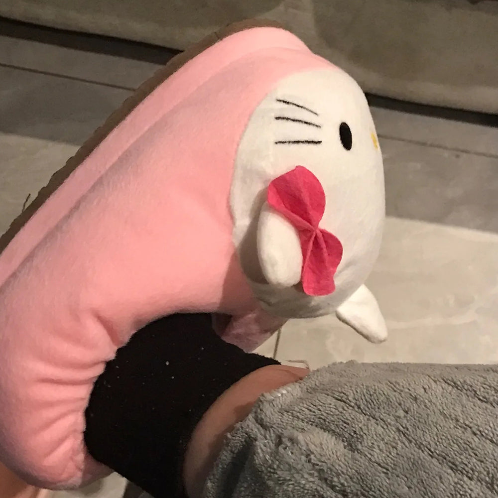 Hello Kitty Big Head Plush Slippers